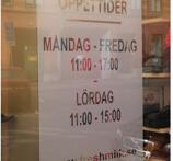 Fönsterdekor -Öppettider