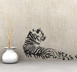 Väggdekor -Tiger 70 x 120 cm, svart dekor
