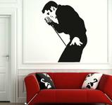 Väggdekor -Elvis 67 x 90 cm, svart dekor
